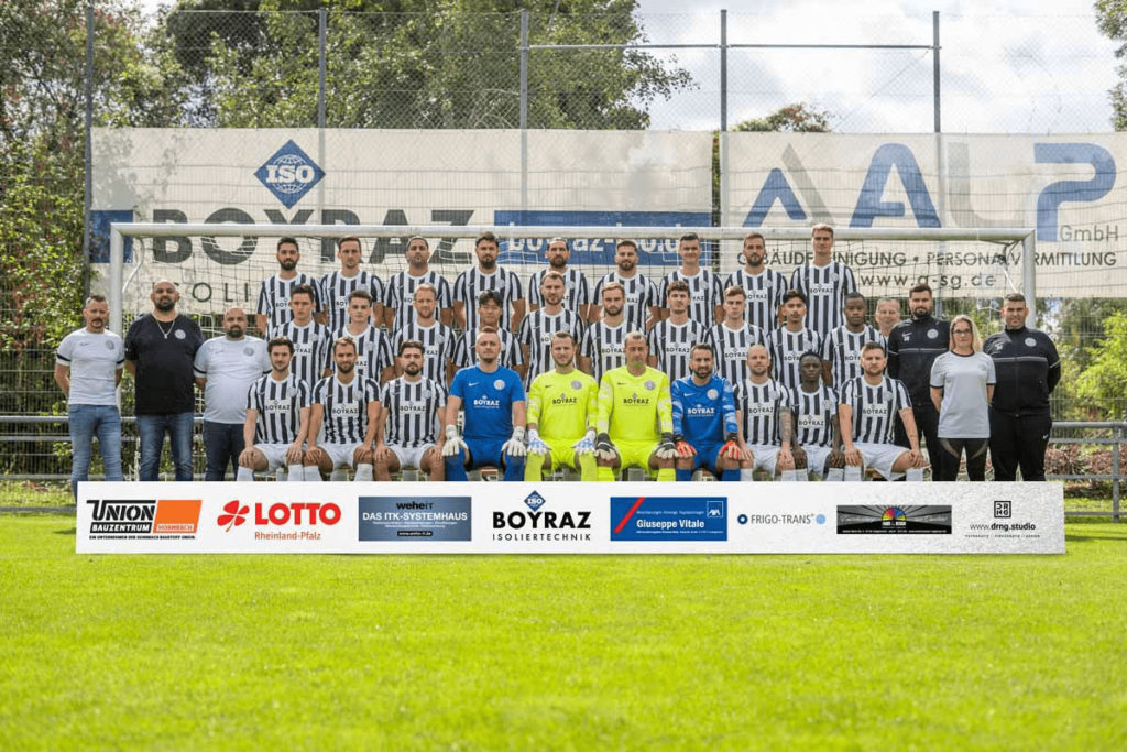 Gesponserte Fußballmannschaft