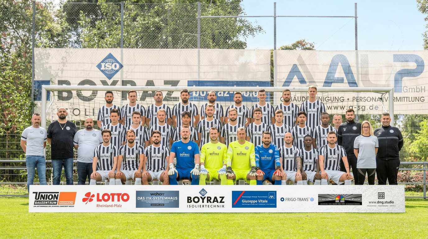 Gesponserte Fußballmannschaft